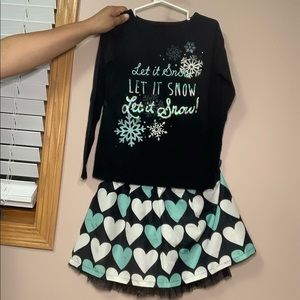 Sweater and skirt perfect for the holiday season